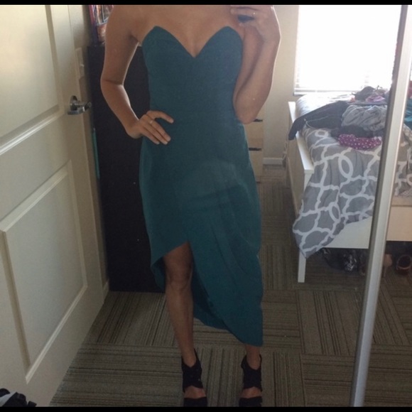 COPY - Revolve Lovers + Friends turquoise strapless dress Small - Picture 3 of 3